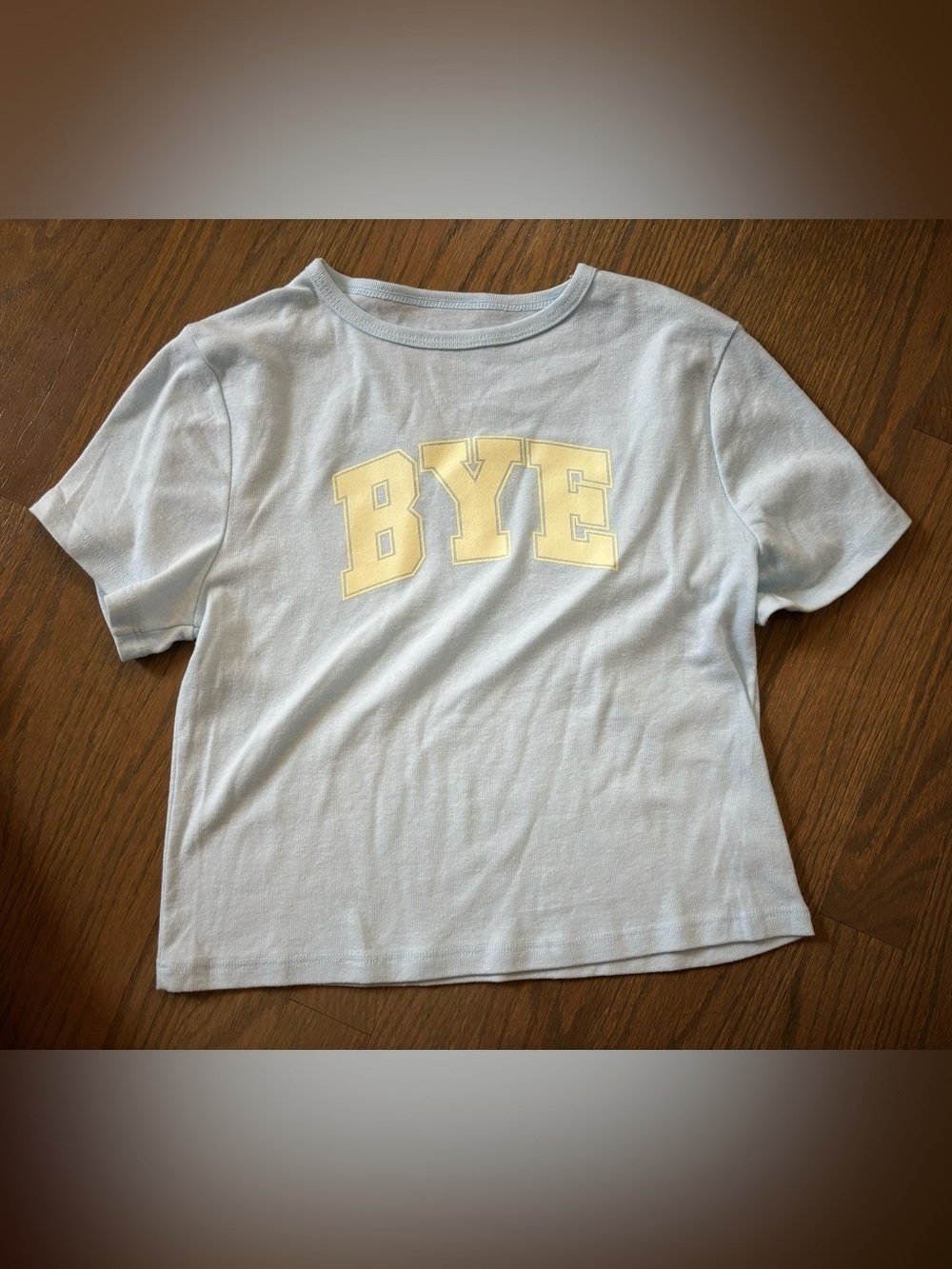 Bye baby blue graphic cropped t ripple junction Nordstrom women’s size L
